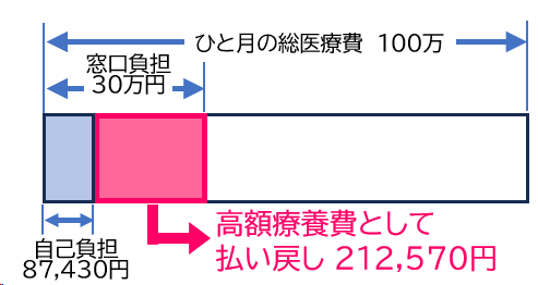 高額療養費として払い戻し