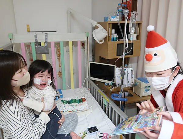 病室でプレゼント