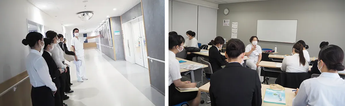 病院見学と説明会の様子